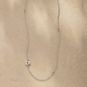 Silver Initial Spark Necklace